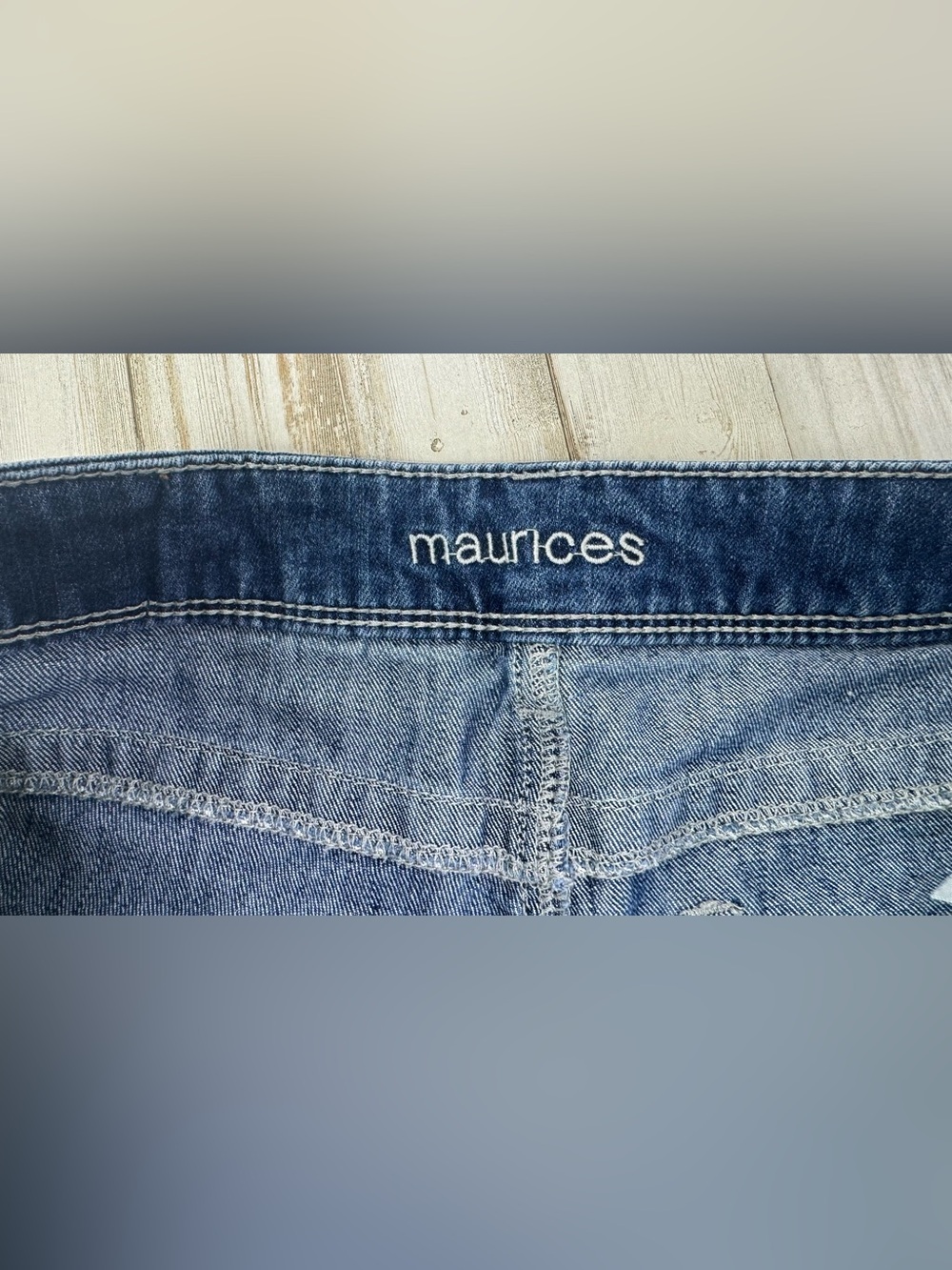 Maurices Jeans Womens 8S Blue Mid Rise Straight Leg Stretch Denim - Picture 4 of 11